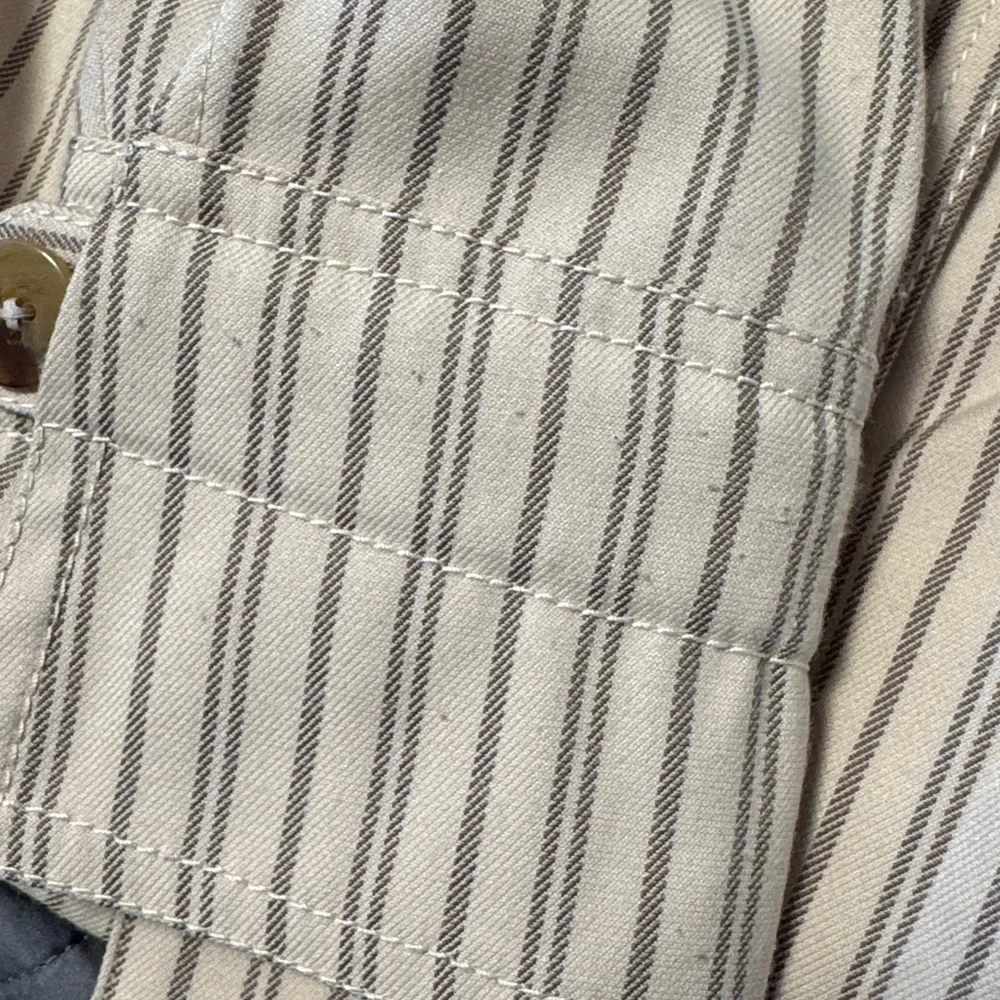 Jonathan Simkhai Rae Beige Cargo Jacket Ecru Striped